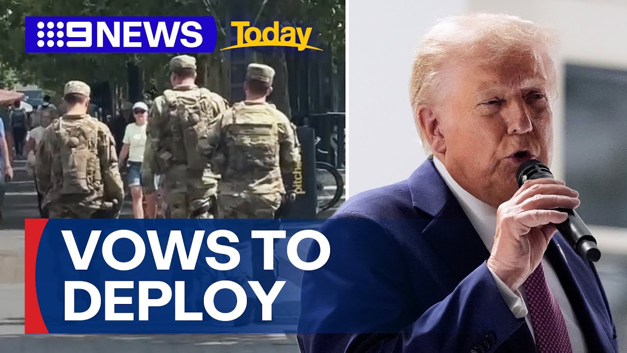 Donald Trumps vows to send National Guard into more American cities | 9 News Australia