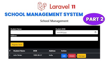Laravel 11 School Management System Project: Full Tutorial Part 2