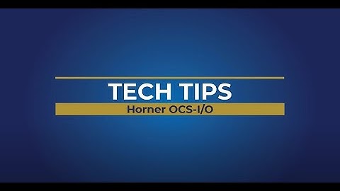 OCS-I/O Tech Tip
