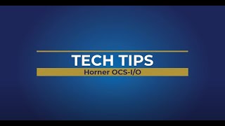 OCS-I/O Tech Tip