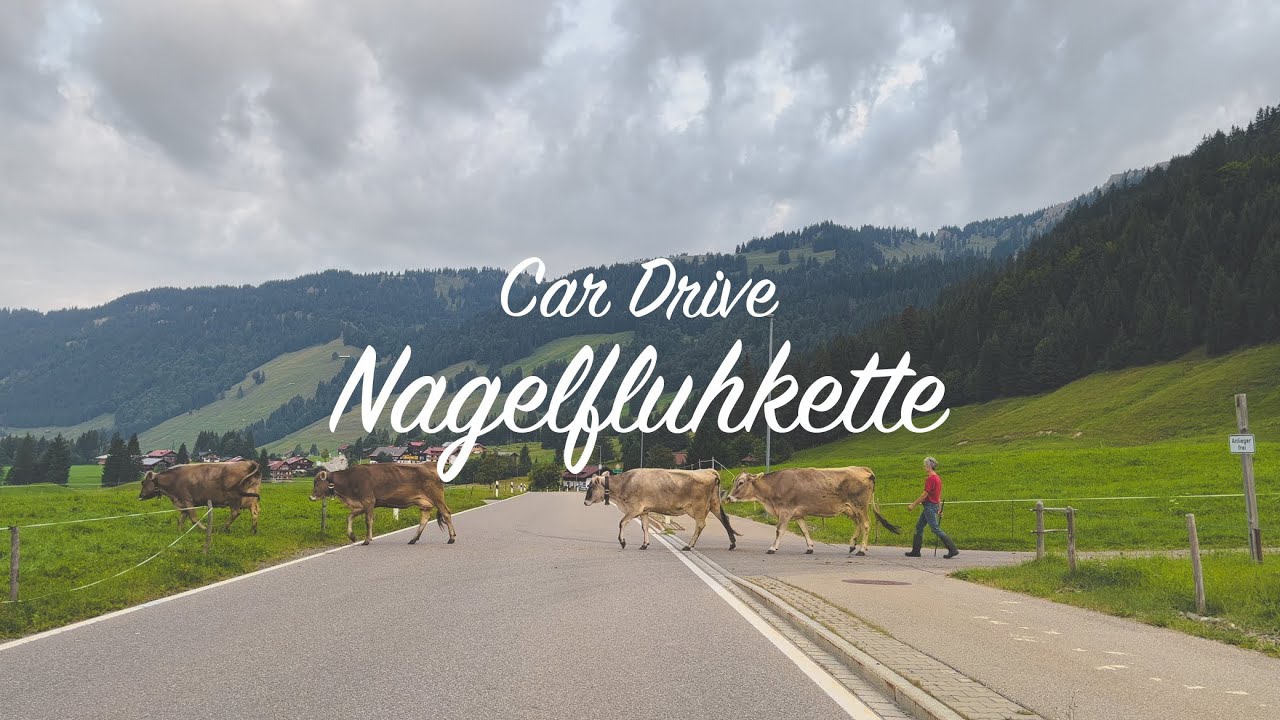 Car Drive 4K -Nagelfluhkette (Balderschwang - Hittisau - Lingenau - Alberschwende) Morning Drive