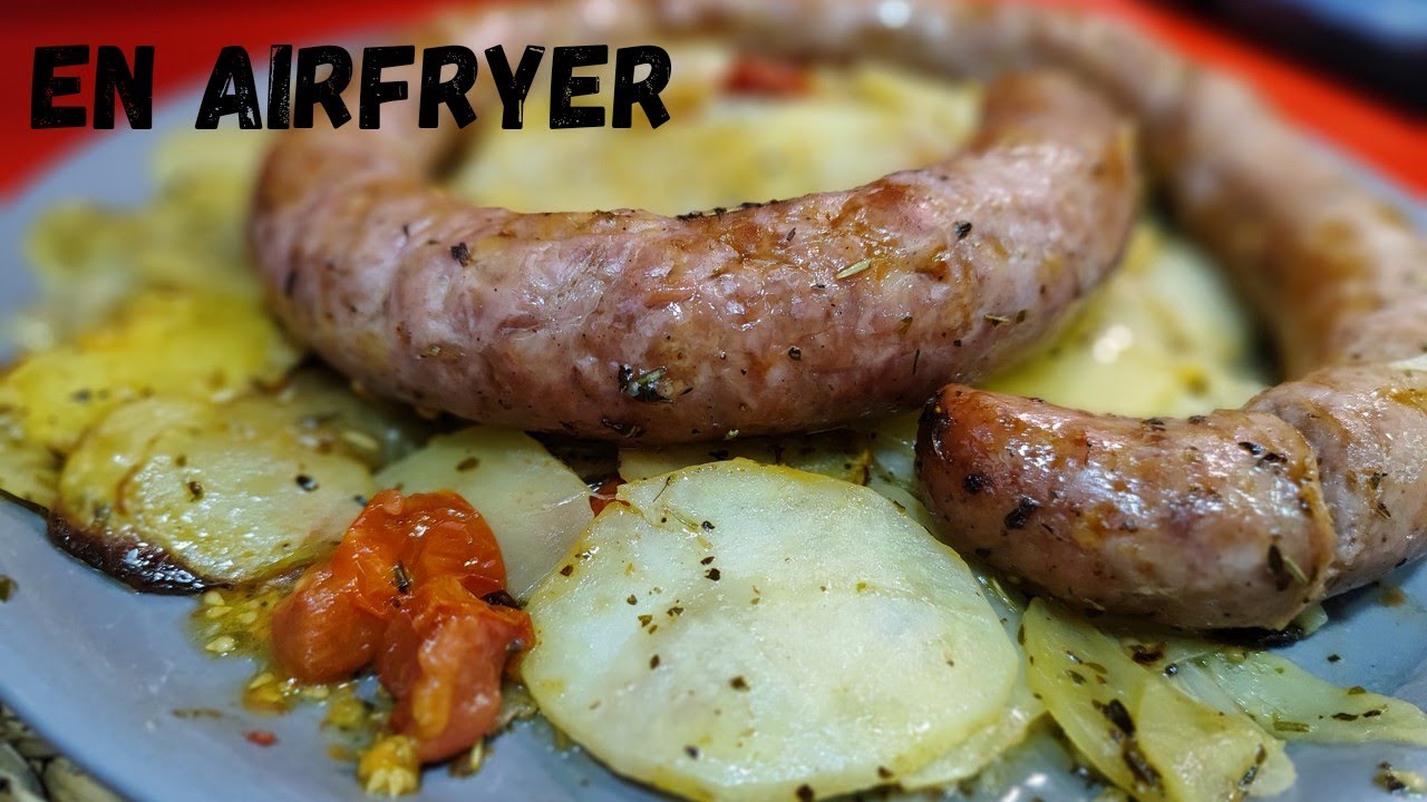 BUTIFARRA CON PATATAS EN FREIDORA DE AIRE 