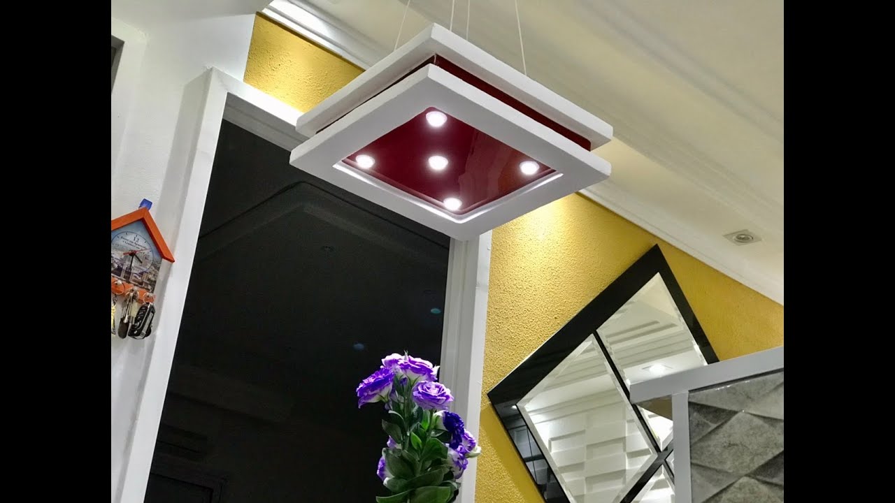 Lustre pendente de isopor 🤩🤩🤩 passo a passo.