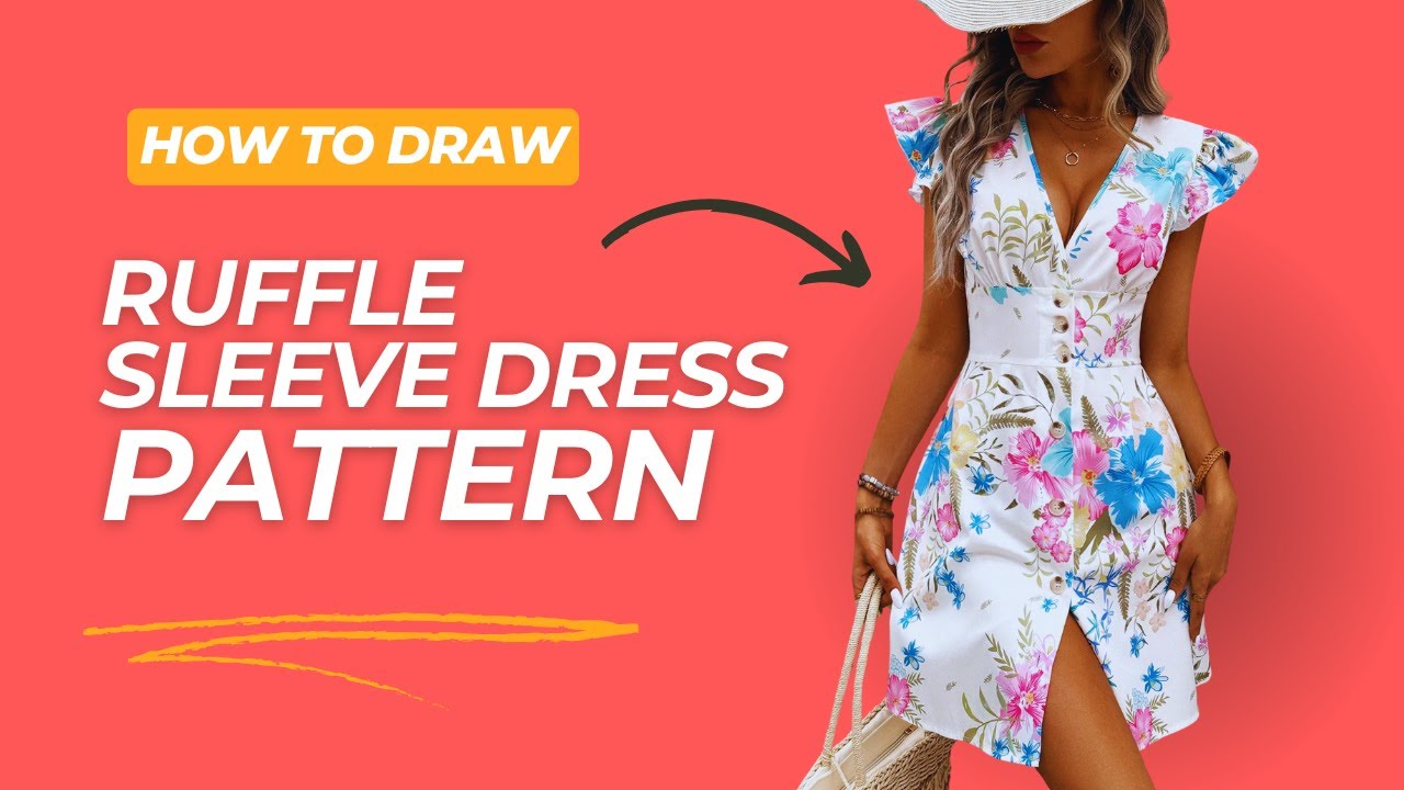 Ruffle Dress Pattern Tutorial, Button Front Dress Pattern, Mini Dress ...
