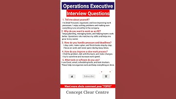 Operations Executive Job Interview Questions and Answers to Ace your Interview