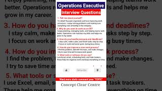 Operations Executive Job Interview Questions And Answers To Ace Your Interview