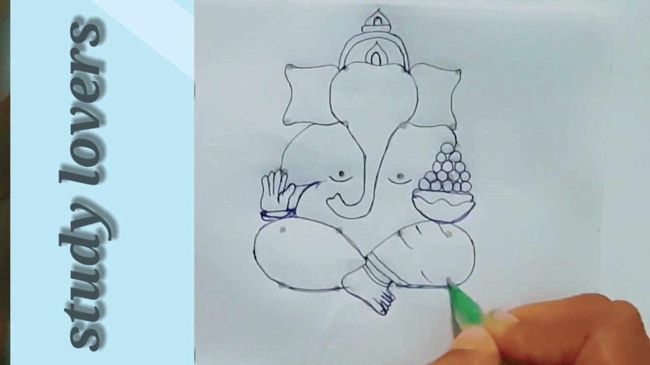 How to draw ganesh by some dot's - YouTube