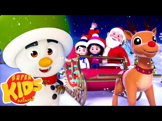 Jingle Bells | Christmas Songs | Christmas Carols | Rhymes u0026 Xmas Music - Super Kids Network class=