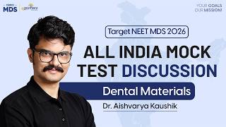 Dental Material || All India Mock Test Discussion screenshot 3