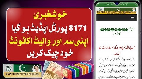 8171 web portal new update | Bisp web portal update for sim & wallet systems | bisp new update