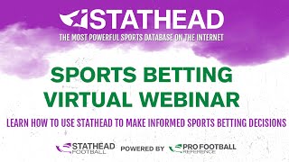 Use NFL statistics to make informed sports betting decisions | Stathead Football Webinar