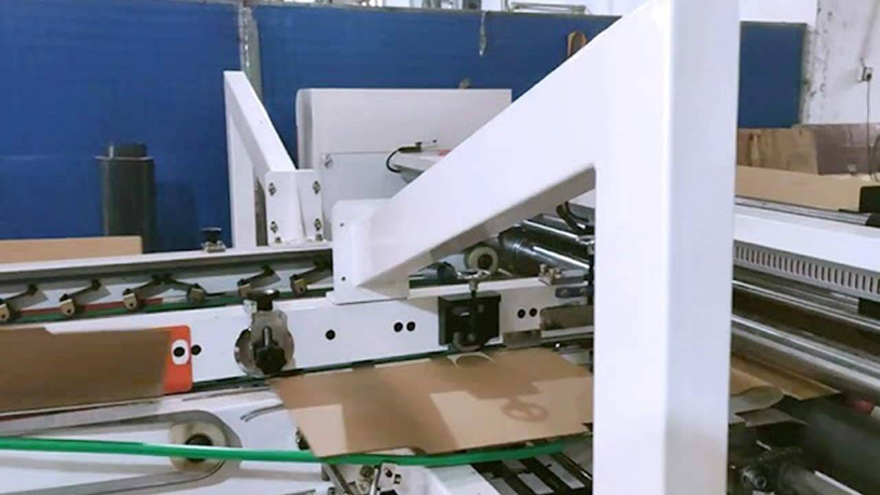 cardboard glue machine fully automatic cartons paste line गत्ते का