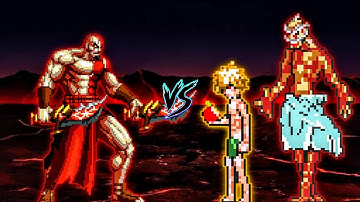 One Shot😱 | Kratos V2 OP (New) VS Adam Full Power OP & Zeus OP in Jump Force Mugen