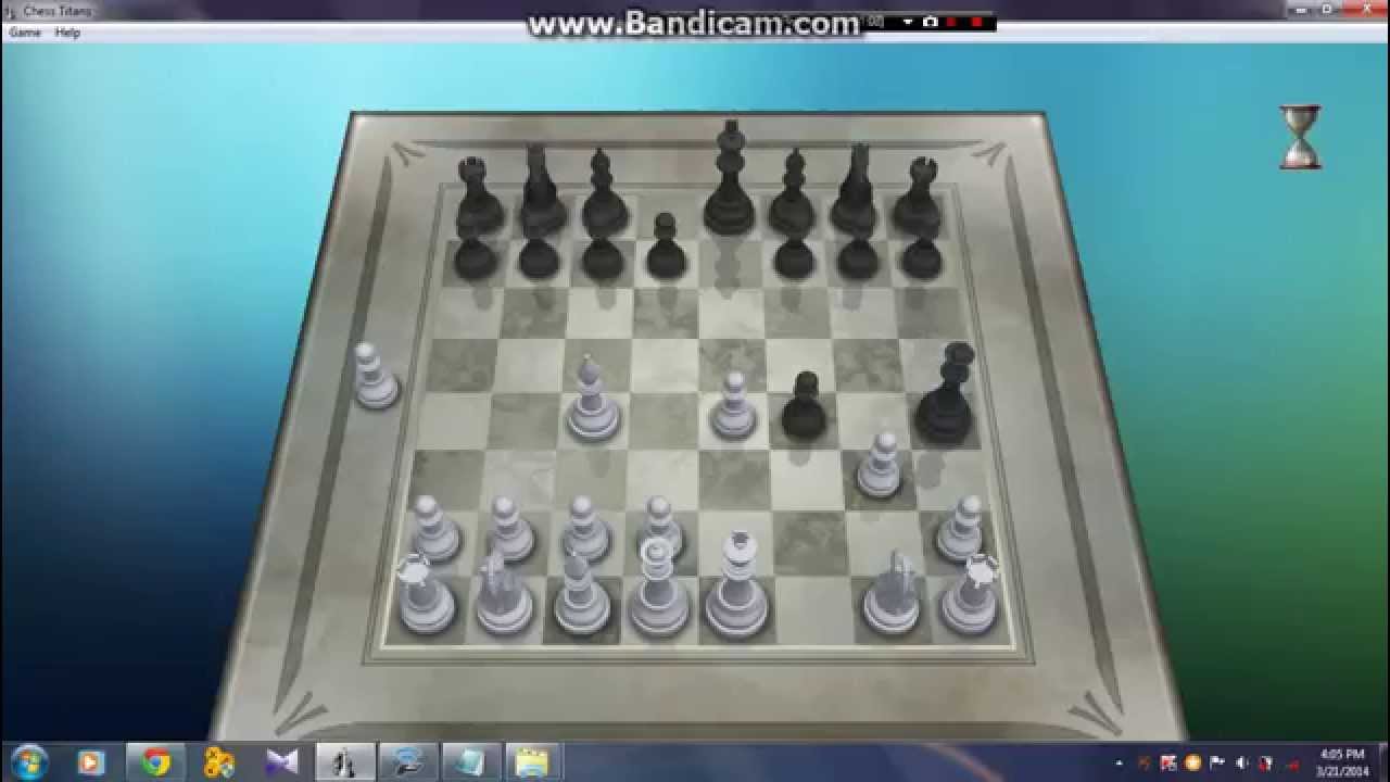 Beating Chess Titans Windows Game at Level 7 