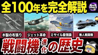 【ゆっくり解説】戦闘機の進化の歴史100年の全てがわかる動画