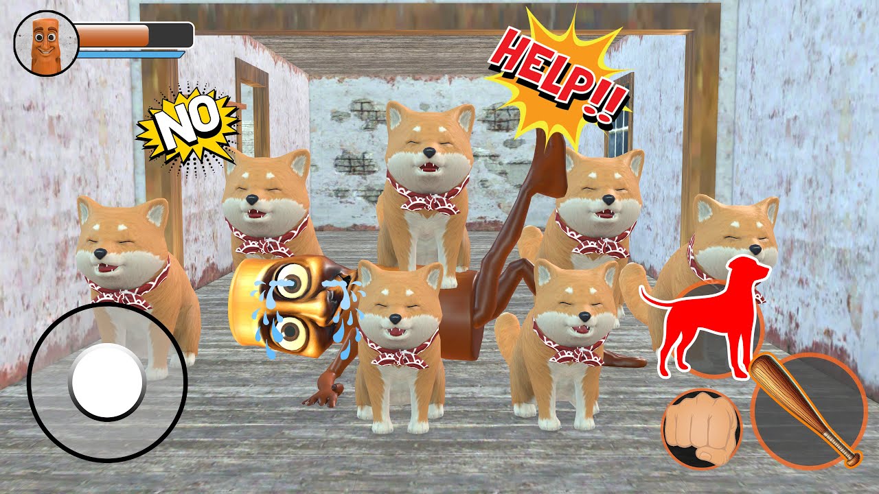 Playing as Tung Tung Sahur: A Terrible day with the Dog in Granny House - Funny Animation