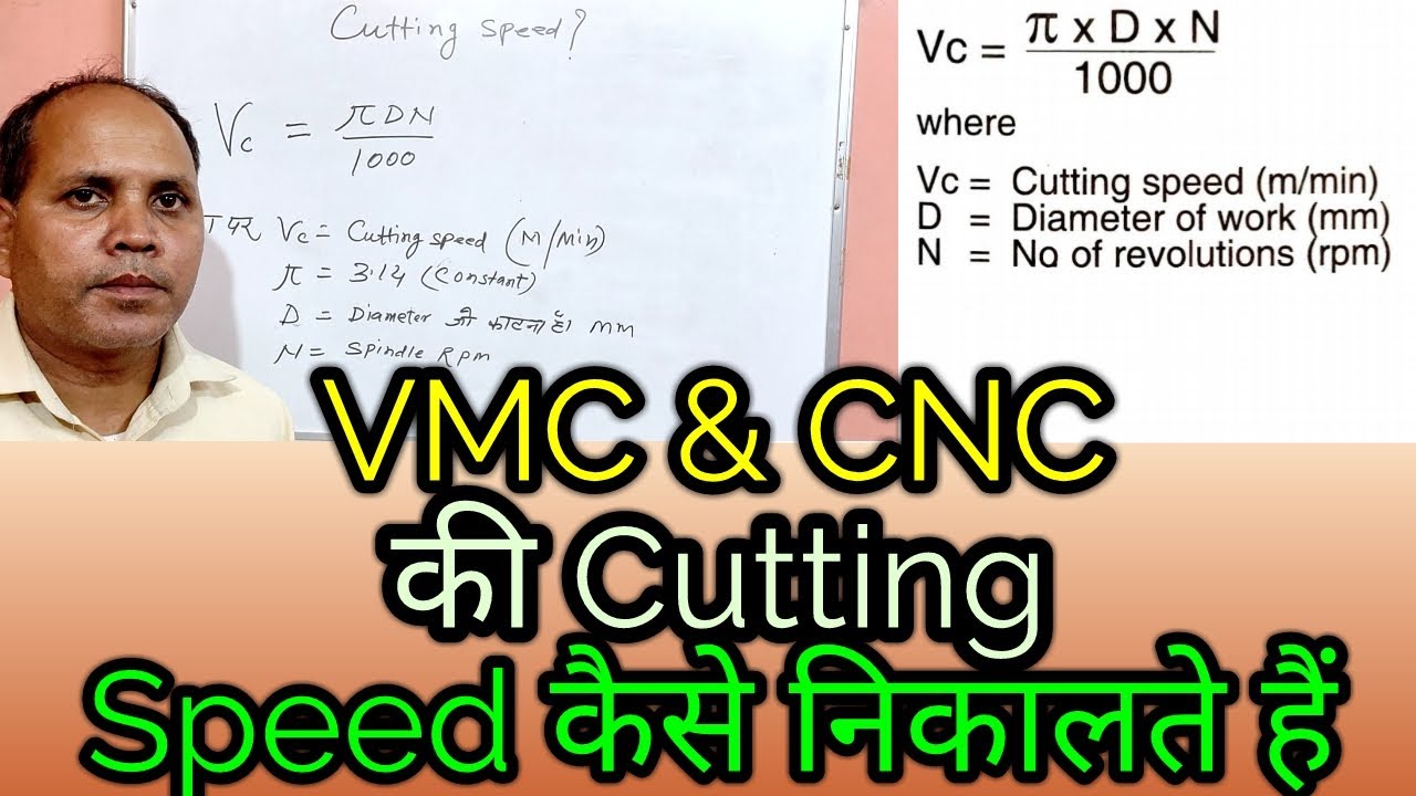 Cutting speed in CNC. Cutting speed in VMC. Cutting speed formula. Cutting speed in Hindi