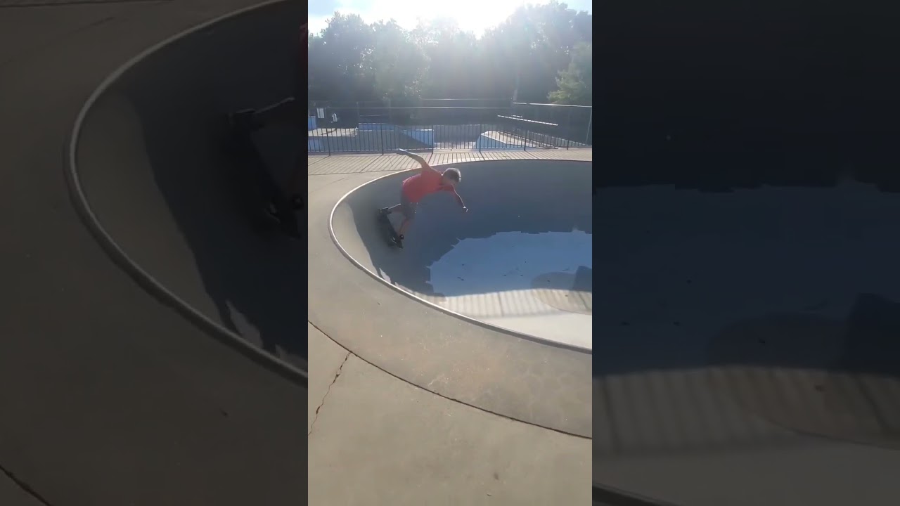 Skateboarding at Hill st. Skatepark in Frederick Maryland 