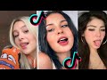 Hot tiktok girls talent, Tongue challenge.