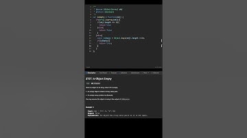 LeetCode 30-Days JavaScript Challenge: Solving "Is Object Empty" (2727) #leetcode #javascript #code