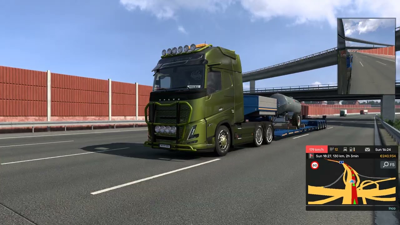 Water Tank 2t | Volvo FH6 Aero | 1000 HP | Cologne - Dortmund | ETS 2 | 1.56 | Fast Delivery | 