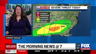 First Alert Weather Day on Wednesday for thunderstorms, wind, hail