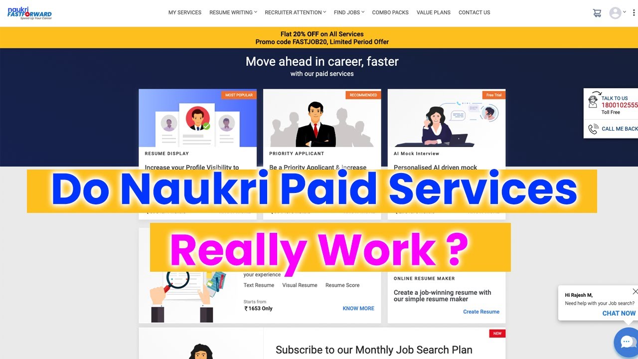 Действительно ли платные услуги Naukri работают?