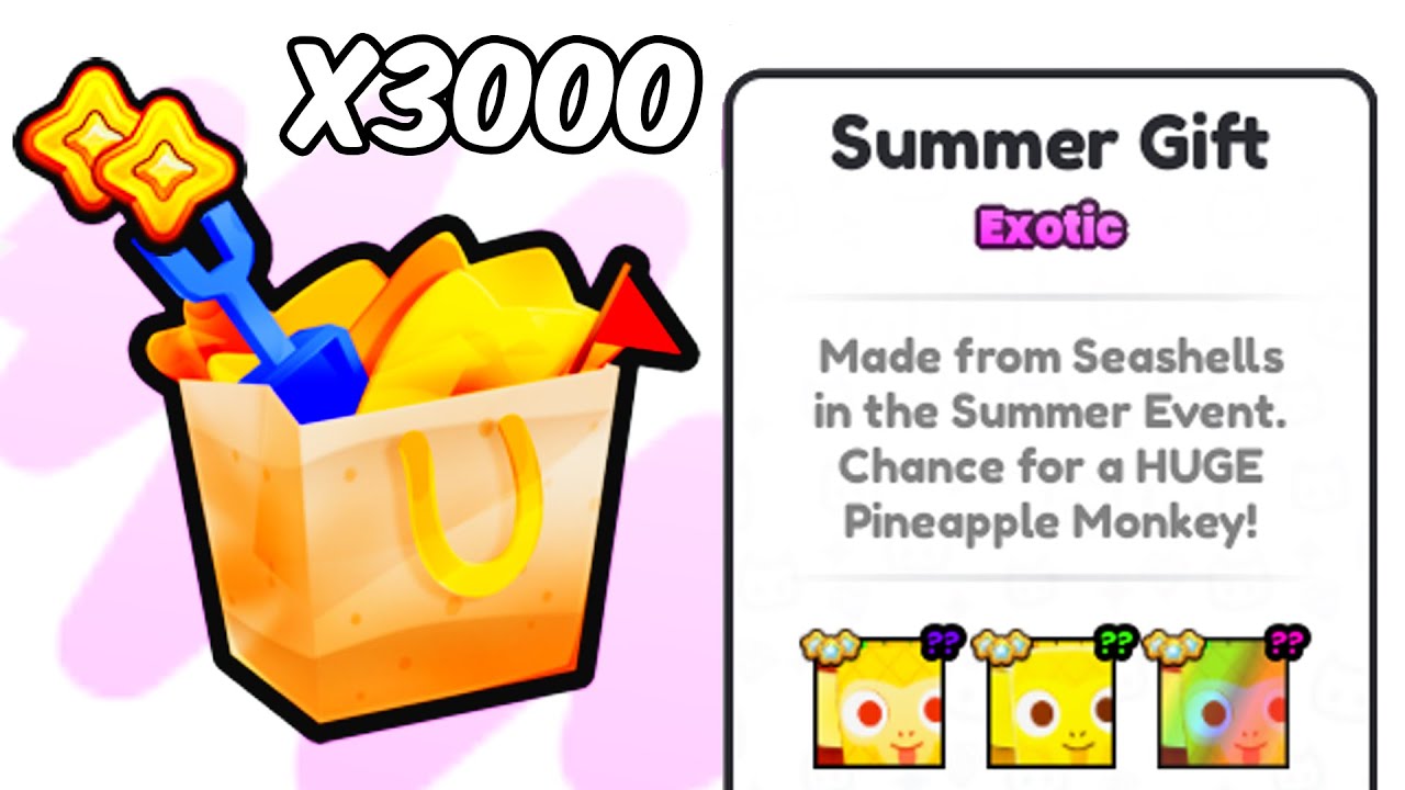 OPENING 3000 SUMMER GIFTS IN PET SIMULATOR 99 ROBLOX - YouTube