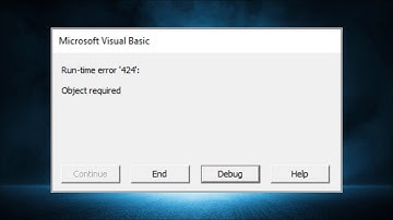 Excel VBA - Microsoft Visual Basic - Run Time Error 424 - Object Required