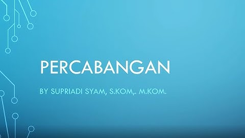 Algoritma : Percabangan (Case..Of)