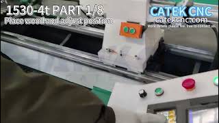 CATEK CNC wood lathe model NO.1530-4t operation teaching PART 1: Place wood and adjust position