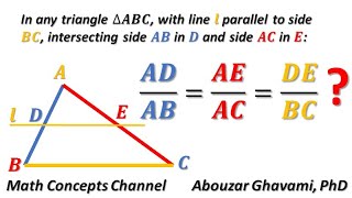 Thales' Basic Proportionality Theorem Proof