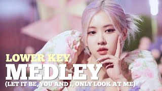 [KARAOKE] Let It Be, You And I, Only Look At Me - ROSÉ (Lower Key) | Forever YOUNG