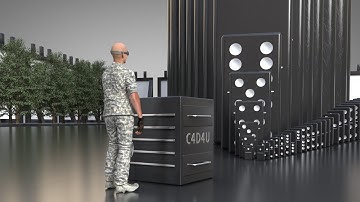 Domino Effect Animation V1 ❤️ C4D4U