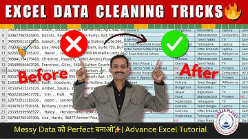 ⚡ Advance Excel Data Cleaning Tricks 💡 | Clean Messy Data Like a Pro in Excel 🔥