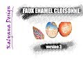 Faux enameled cloisonne version 3 - polymer clay tutorial 044