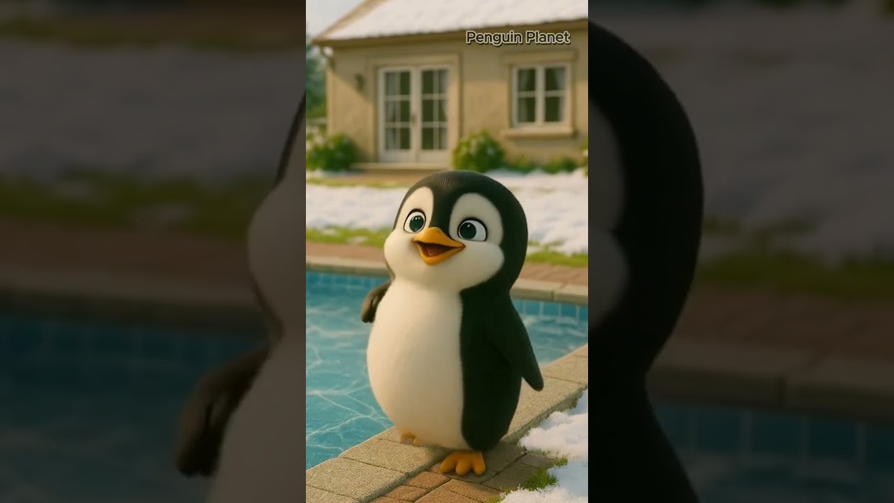 Little Penguin Swims In Oil Pool! 