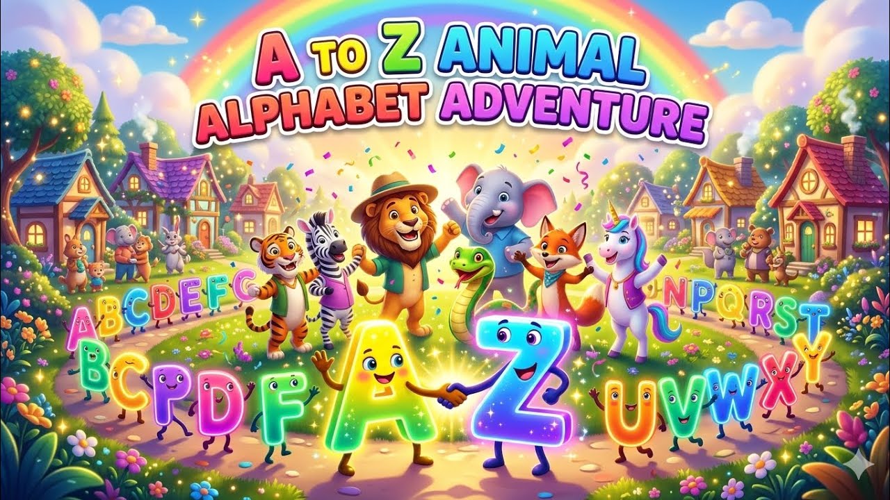 Alphabet Rky A to Z Animal Alphabet Adventure | 3D Cartoon Learning Video for Kids ...