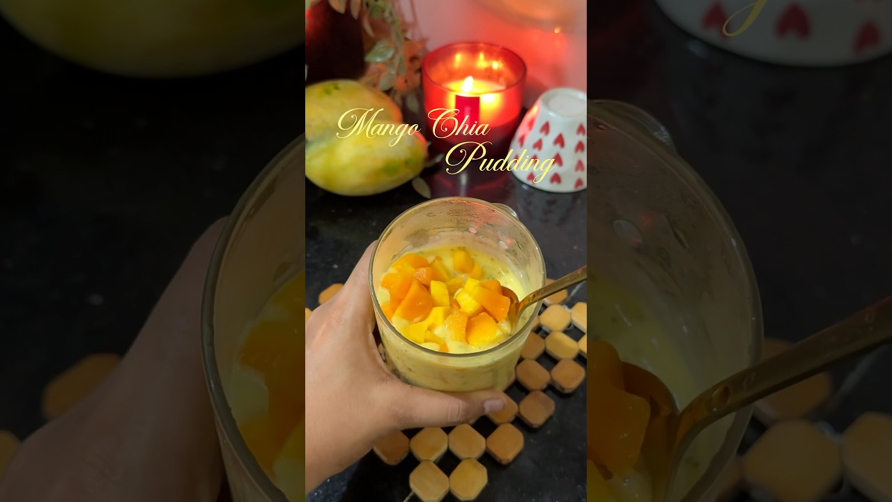 🥭Mango chia seed pudding 🫶🏻Sugar free dessert 🍮 