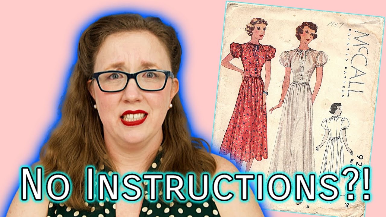 I made a 1930’s dress with NO INSTRUCTIONS || Using a 1930’s vintage sewing pattern