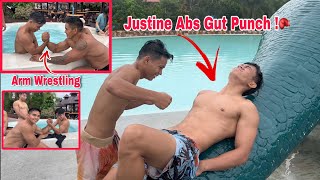 New Blog/ Arm Wrestling With ​@Deo @Justine @ Laurence Gut abs ...