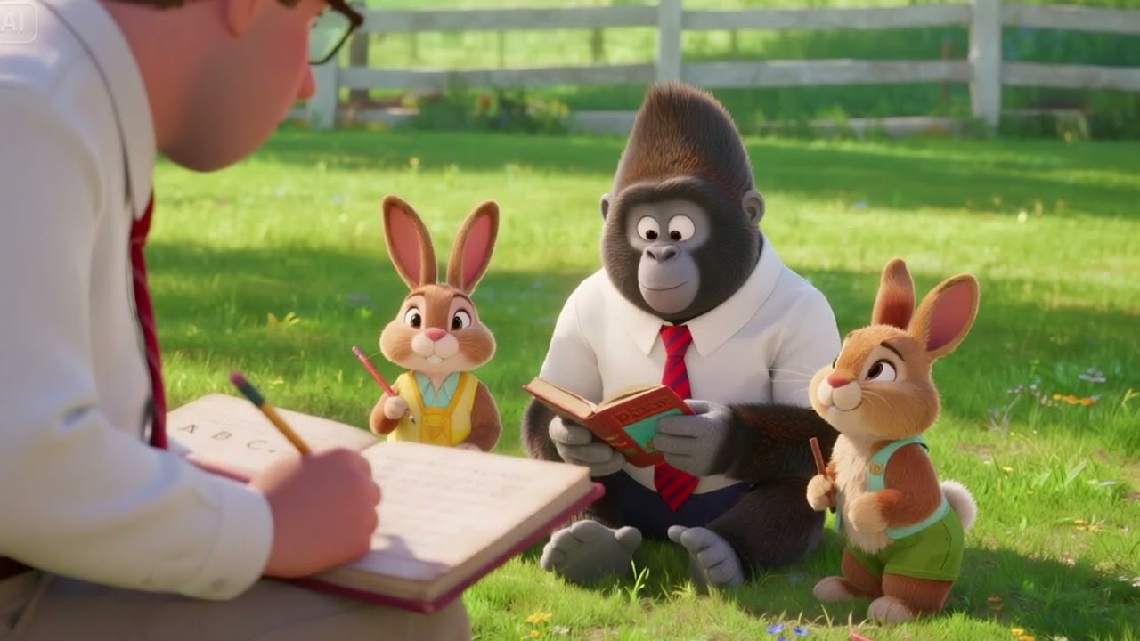 "Baby Gorilla & Peter Rabbit ABC Learn on the Farm 🐰🦍 | Fun Alphabet Adventure for Kids!"