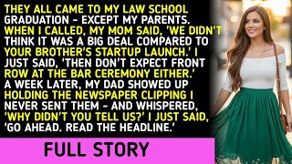 They All Came To My Law School Graduation - Except My Parents. When I Called, My Mom Said, 'We Didn