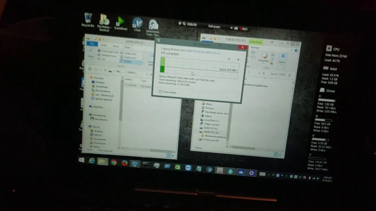 SanDisk OTG USB flash drive really slow only one side is USB 3 why is