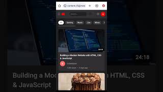 Youtube Clone Website Template Using html css and javascript #shorts