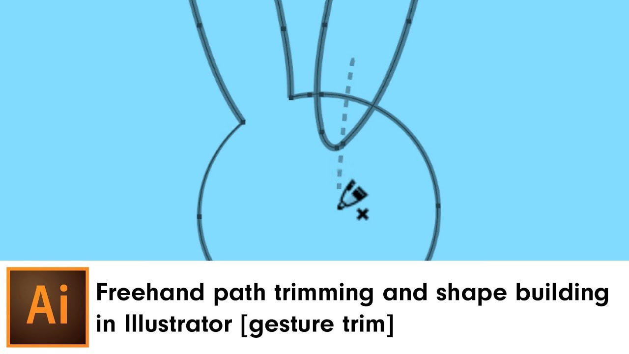 Mand du er automat Freehand path trimming and shape building in Illustrator [gesture trim] |  DynamicSketch - YouTube