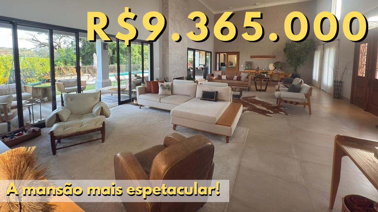 Tour Completo em MANSÃO privativa no FAZENDA VILA REAL em Itu | R$9.365.000