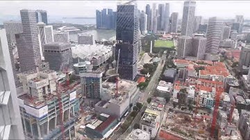 Time-lapse video of the demolition phase of the Shaw Tower | Construction Camera