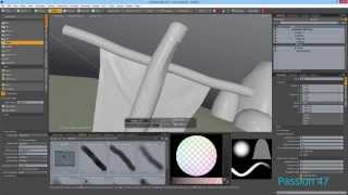 Modo Sculpting Character with Flat Brush