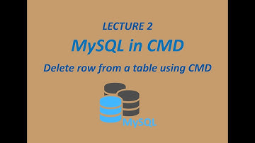Lecture 2: #Delete a #row from a #table using #commandprompt. #MySQL basic commands in #cmd.